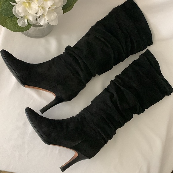 MANOLO BLAHNIk Slouchy Suede Leather Boots - Picture 4 of 15
